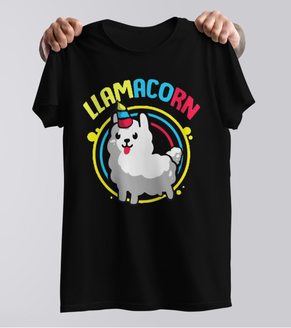 Llamacorn Llama Drama Alpaca America Unicorn Hat T-Shirt