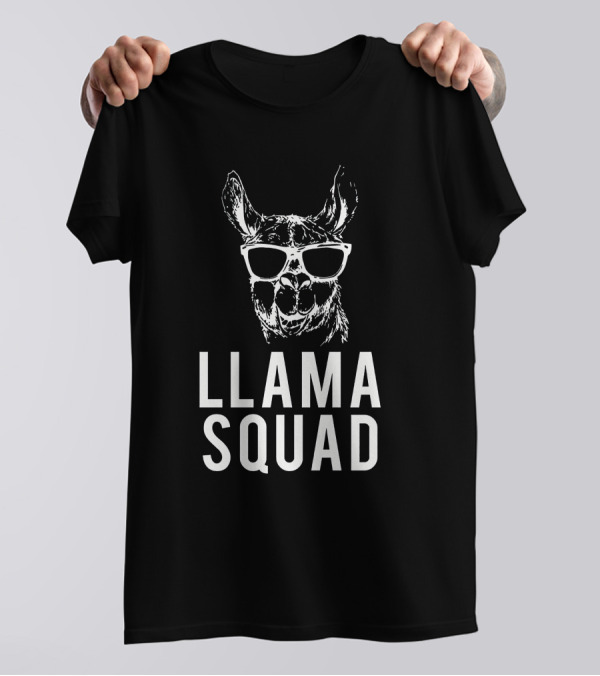 Llama Squad Cool Sunglasses T-Shirt