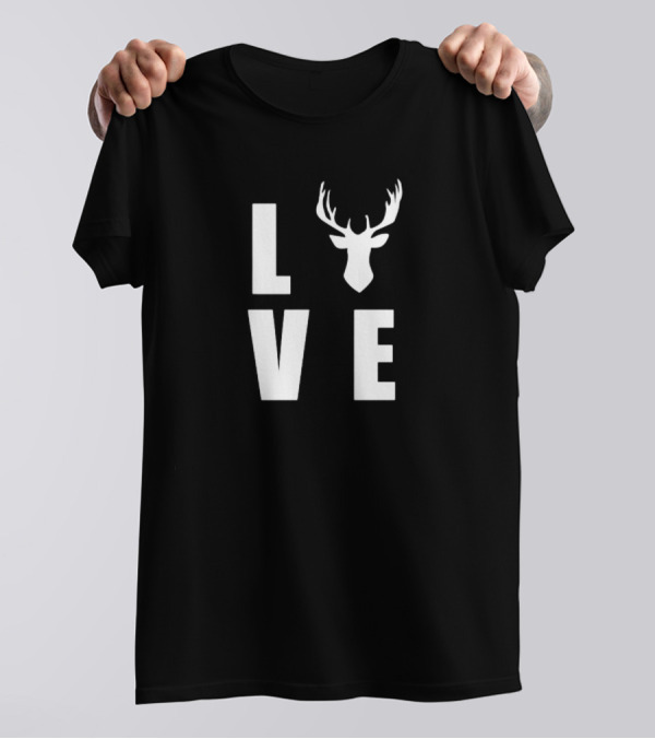 Love Deer Antlers Hunting T-Shirt
