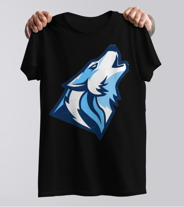 Lycan Howl Blue Wolf Emblem T-Shirt