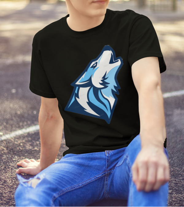 Lycan Howl Blue Wolf Emblem T-Shirt