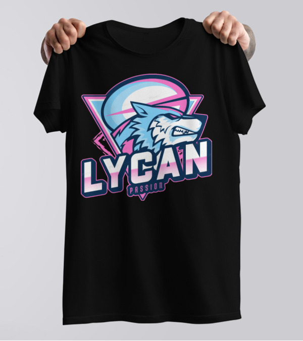 Lycan Passion Neon Wolf Triangle Emblem T-Shirt