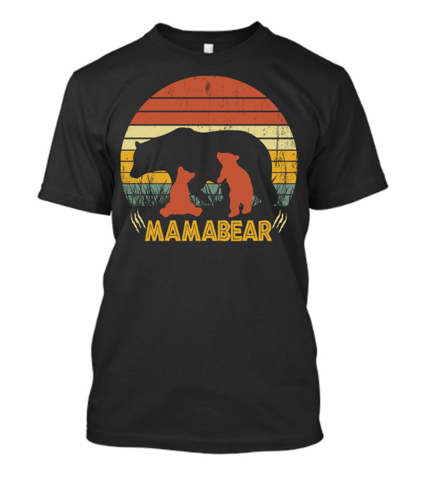 Mamabear Vintage Love Mother Sunset Bears T-Shirt