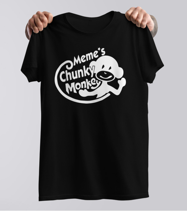 Meme's Chunky Monkey Playful Cartoon T-Shirt