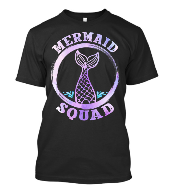 Mermaid Squad Purple Tail Circle T-Shirt