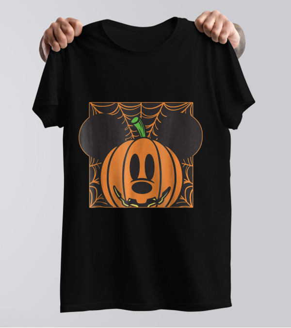 Mouse Pumpkin Halloween Web T-Shirt