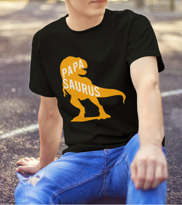 PAPA SAURUS Dinosaur Father's Day Gift T-Rex T-Shirt