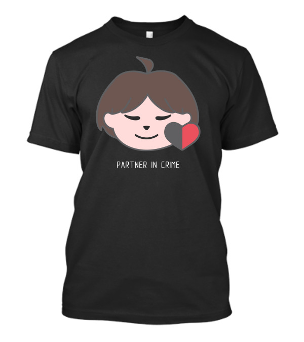 Partner In Crime Heart Face T-Shirt