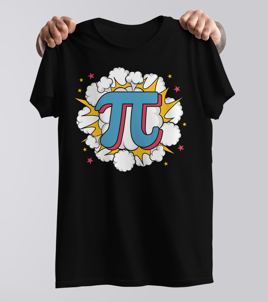 Pi Comic Explosion Funburst T-Shirt