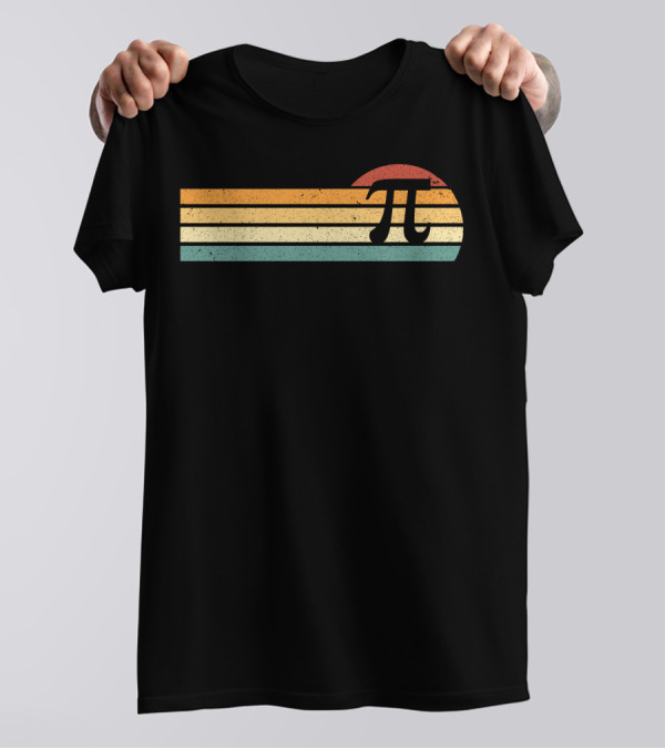Pi Retro Sunset Stripes T-Shirt