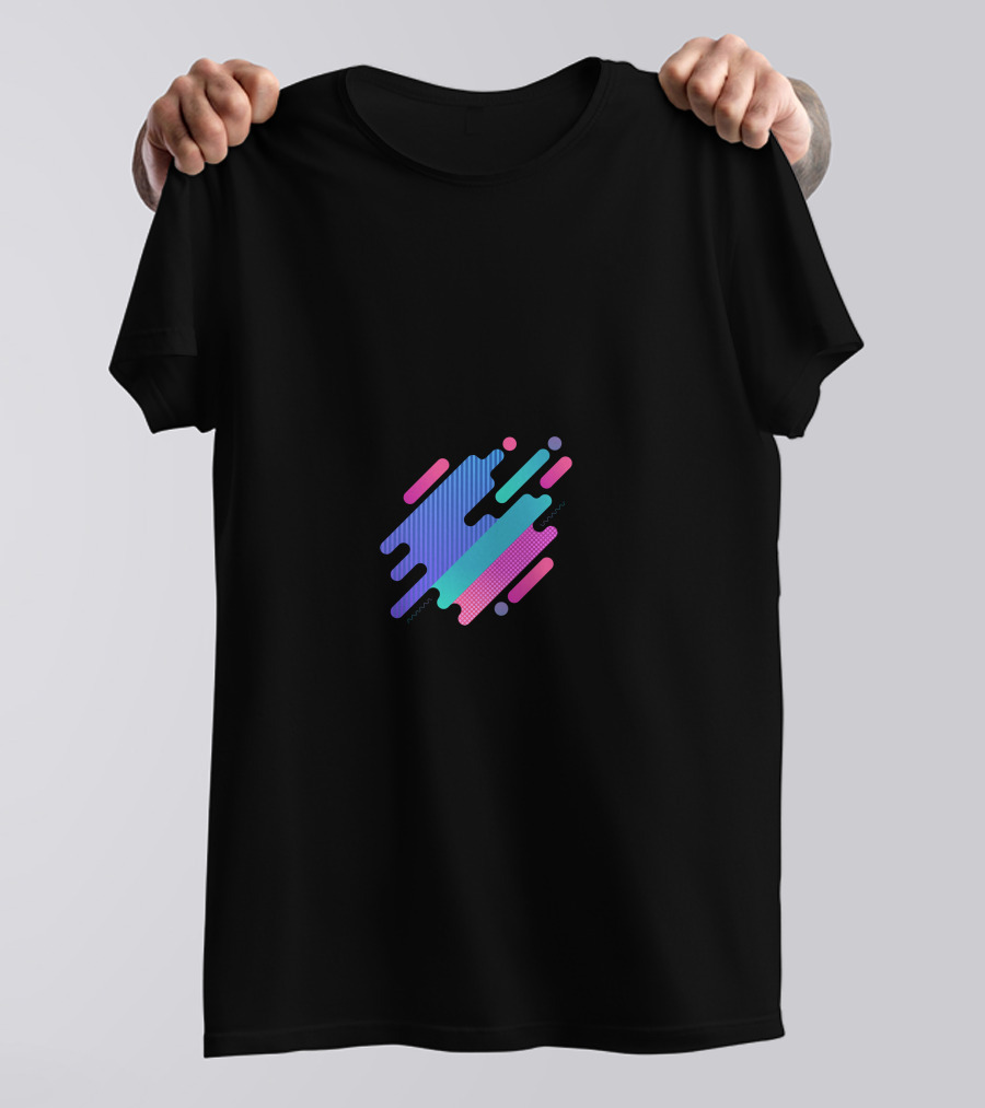 Pl4b1t1z0go01 Colorful Geometric Abstract T-Shirt