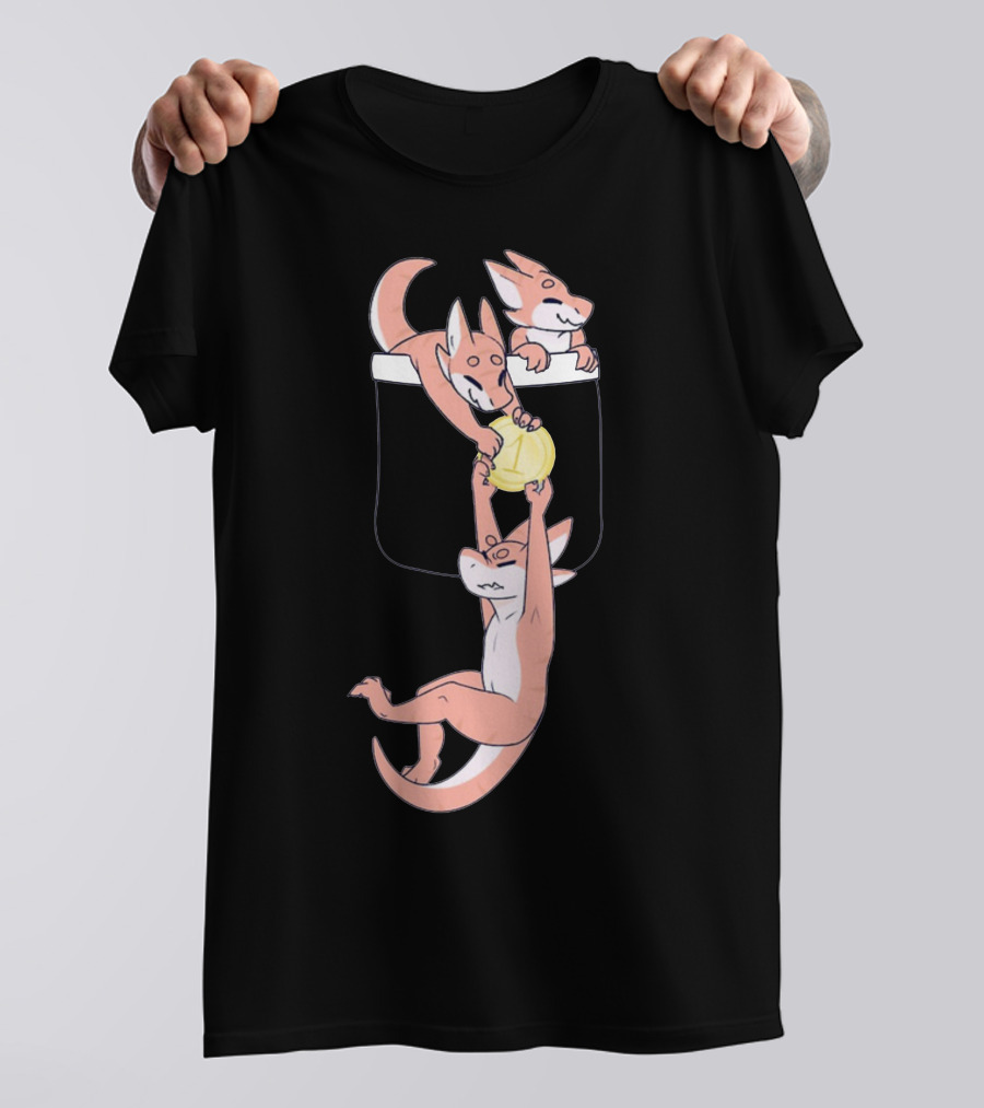 Pocket Kobolds Playful Trio Holding A Yellow Gem T-Shirt