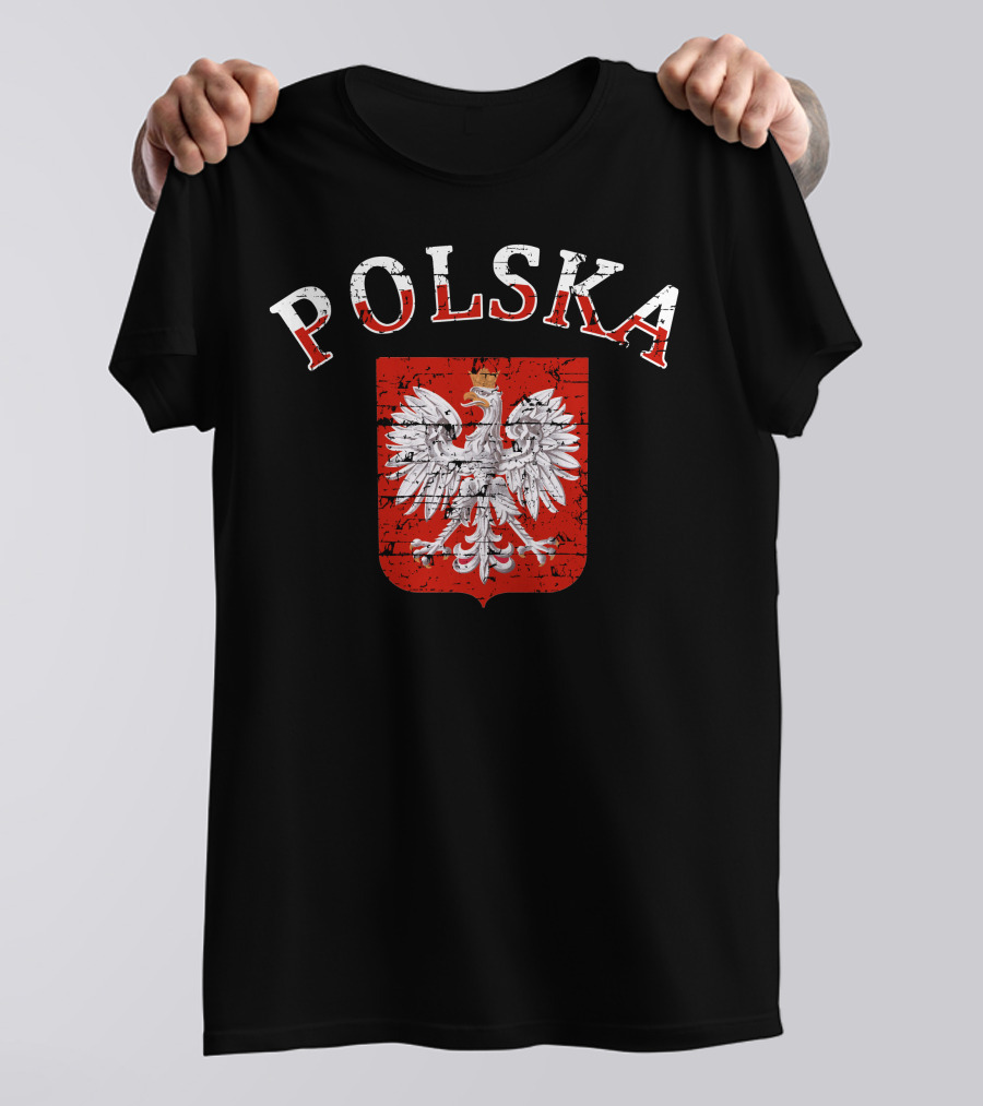 Polska White Eagle Polish Coat Of Arms Emblem T-Shirt