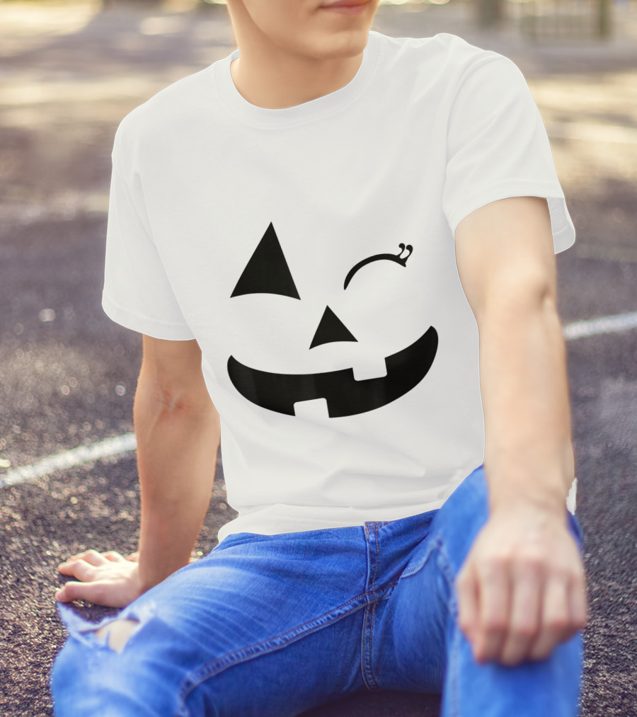 Pumpkin Eater Jack Olantern Smiling Face T-Shirt