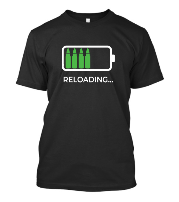 Reloading Bullet Battery T-Shirt