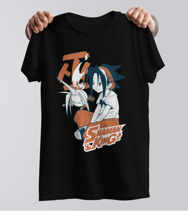 Shaman King Kanji Yoh Asakura And Spirit Amidamaru T-Shirt
