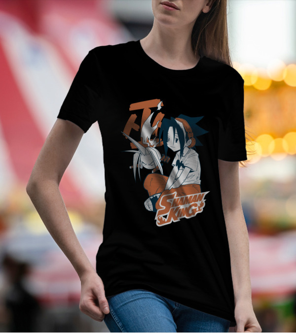 Shaman King Kanji Yoh Asakura And Spirit Amidamaru T-Shirt