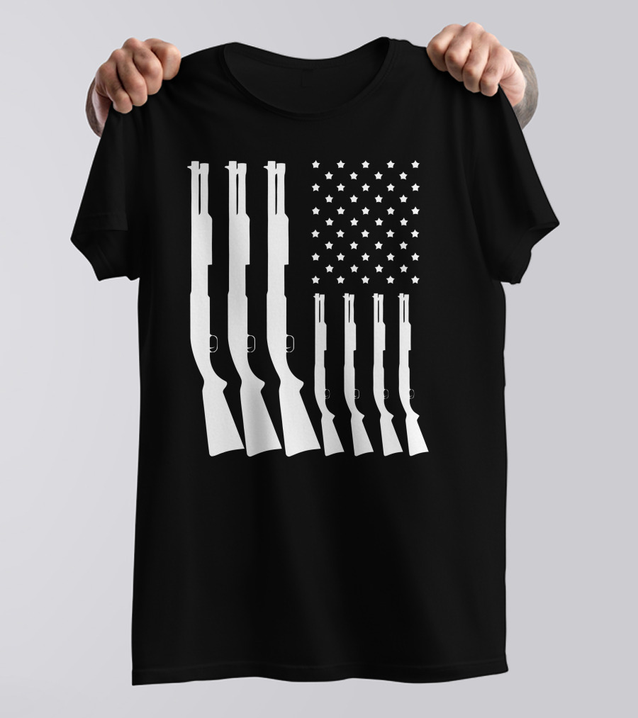 Shotgun American Flag Patriotic T-Shirt