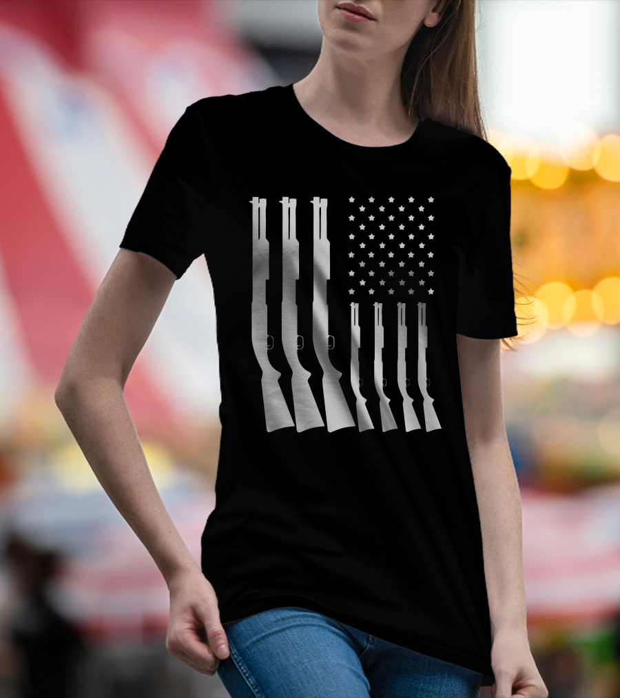 Shotgun American Flag Patriotic T-Shirt