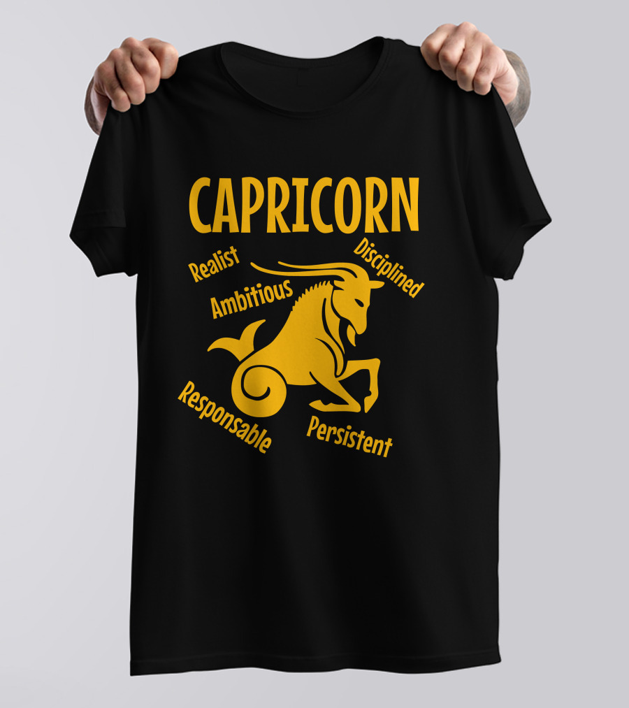 Capricorn Realist Ambitious Responsible Disciplined Persistent T-Shirt