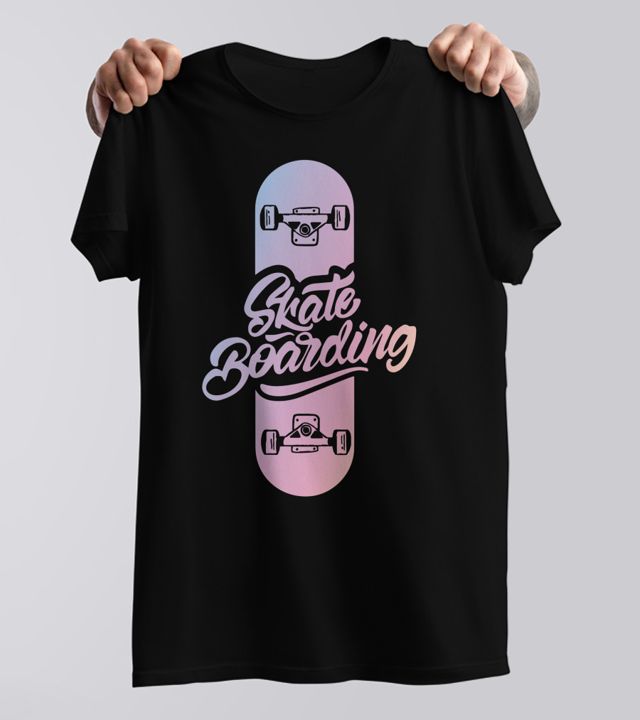 Skate Boarding Pastel Skateboard Deck T-Shirt
