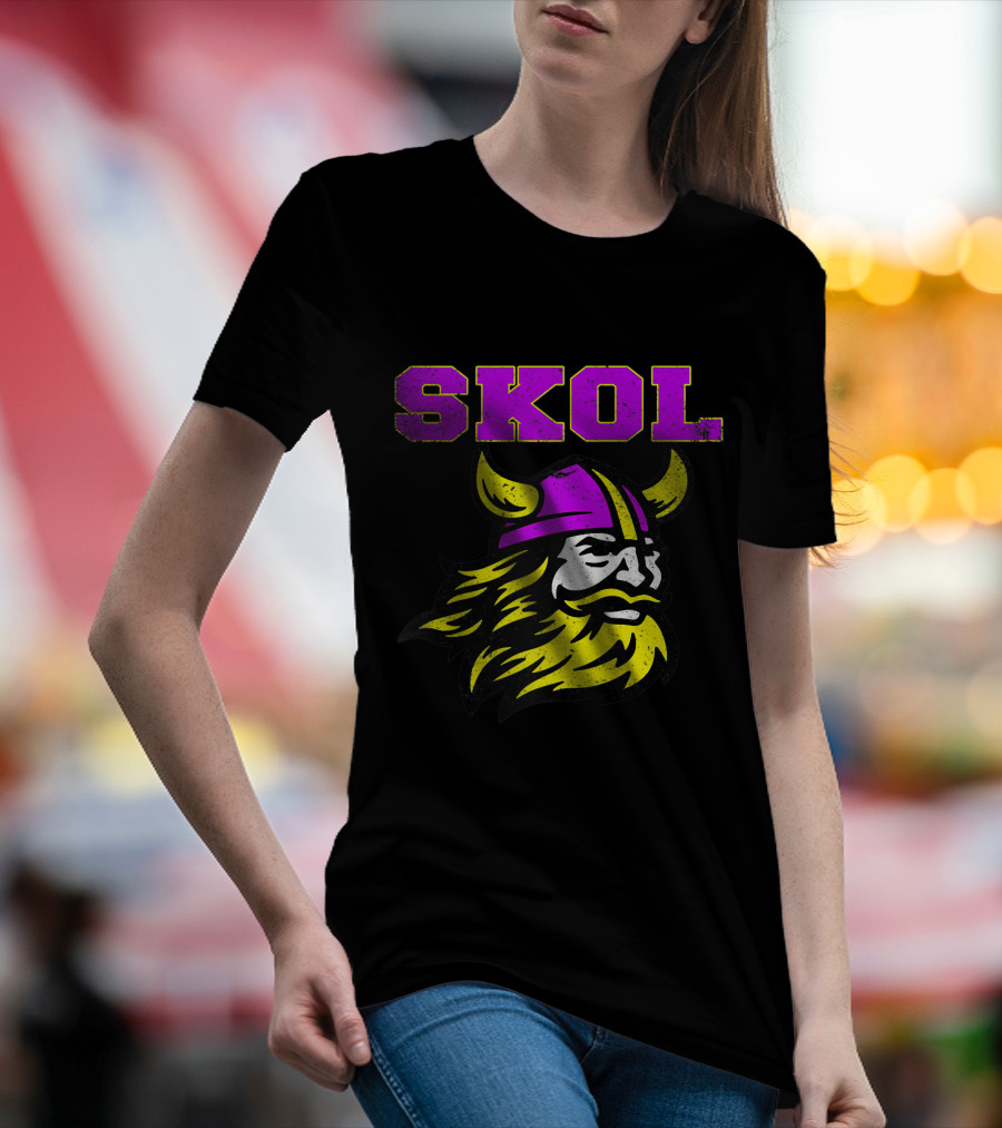 Skol Nordic Scandinavian Viking Helmet Warrior T-Shirt