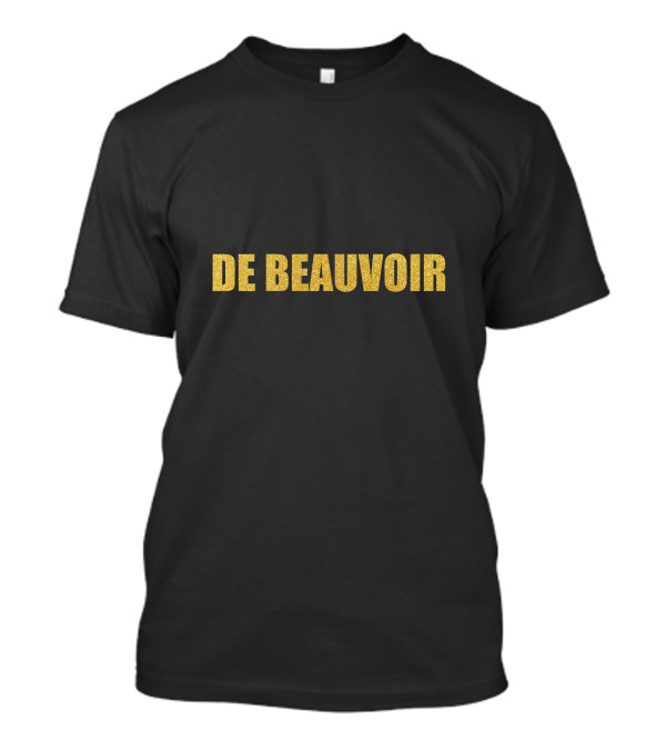 Simone De Beauvoir Gold Text T-Shirt