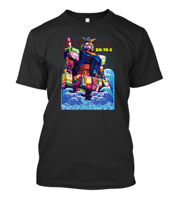 Gundam RX-78-2 Retro Wave And Ocean T-Shirt