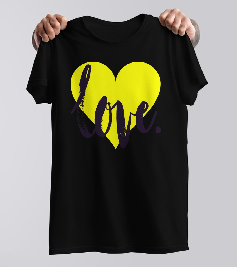 Love In Yellow Heart T-Shirt