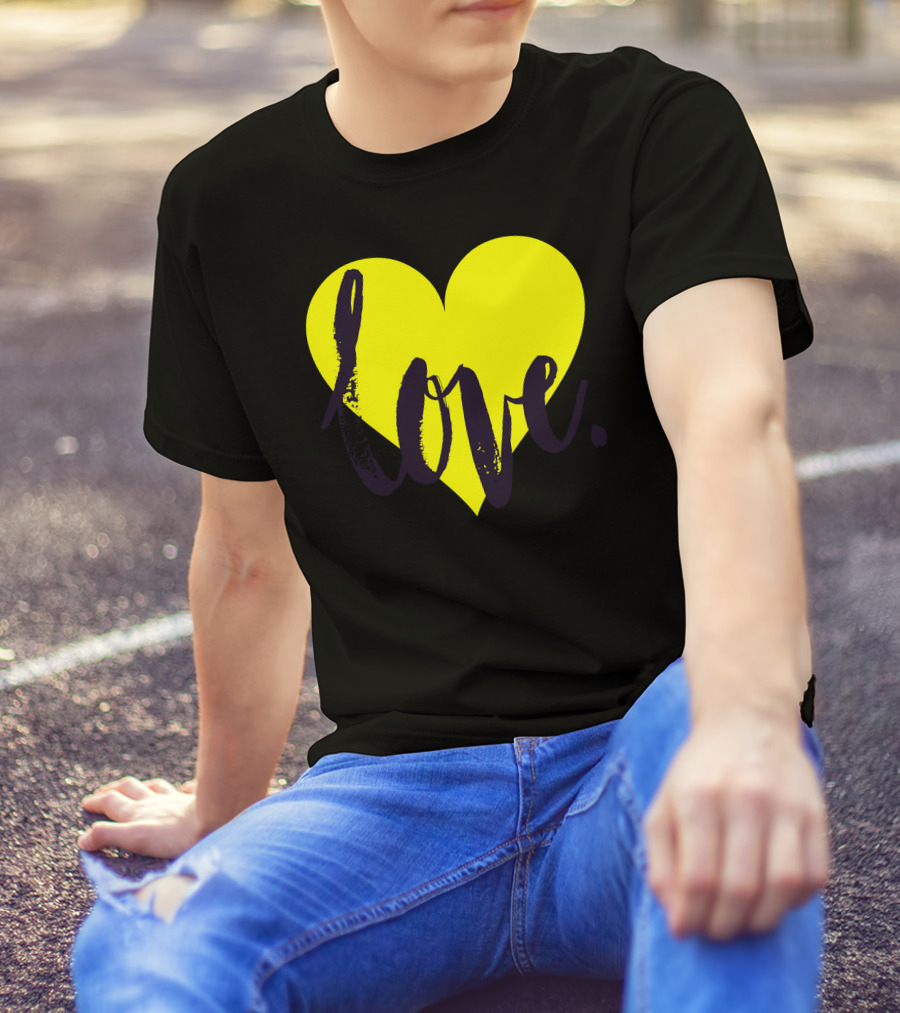 Love In Yellow Heart T-Shirt