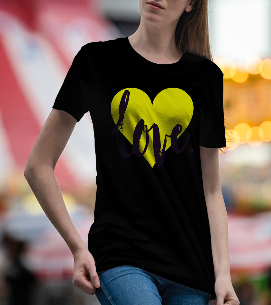 Love In Yellow Heart T-Shirt