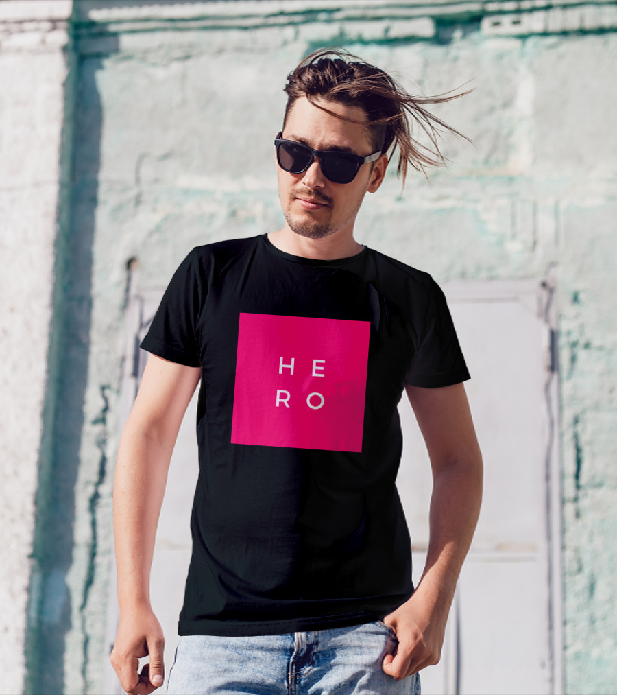 Hero Pink Square Block T-Shirt