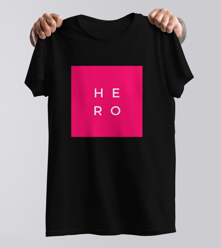 Hero Pink Square Block T-Shirt