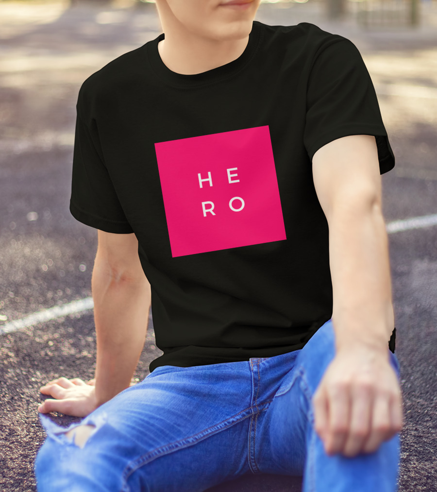 Hero Pink Square Block T-Shirt