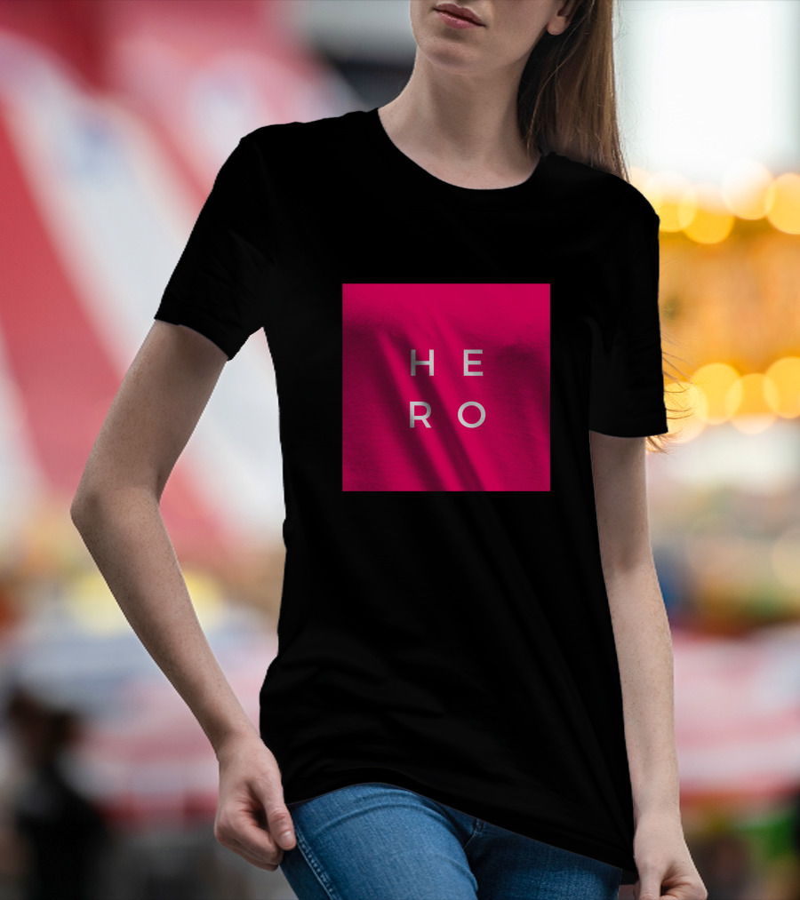 Hero Pink Square Block T-Shirt