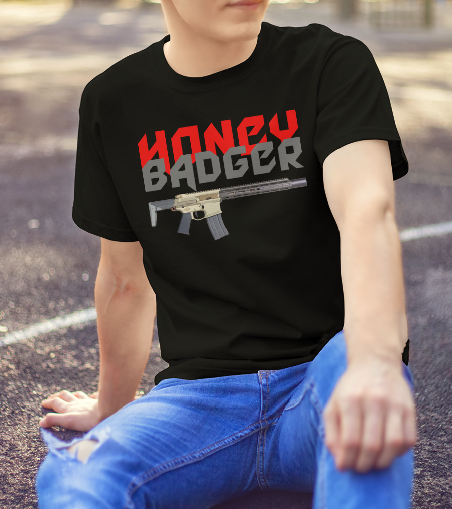 HONEY BADGER Rifle Tactical Firearm T-Shirt