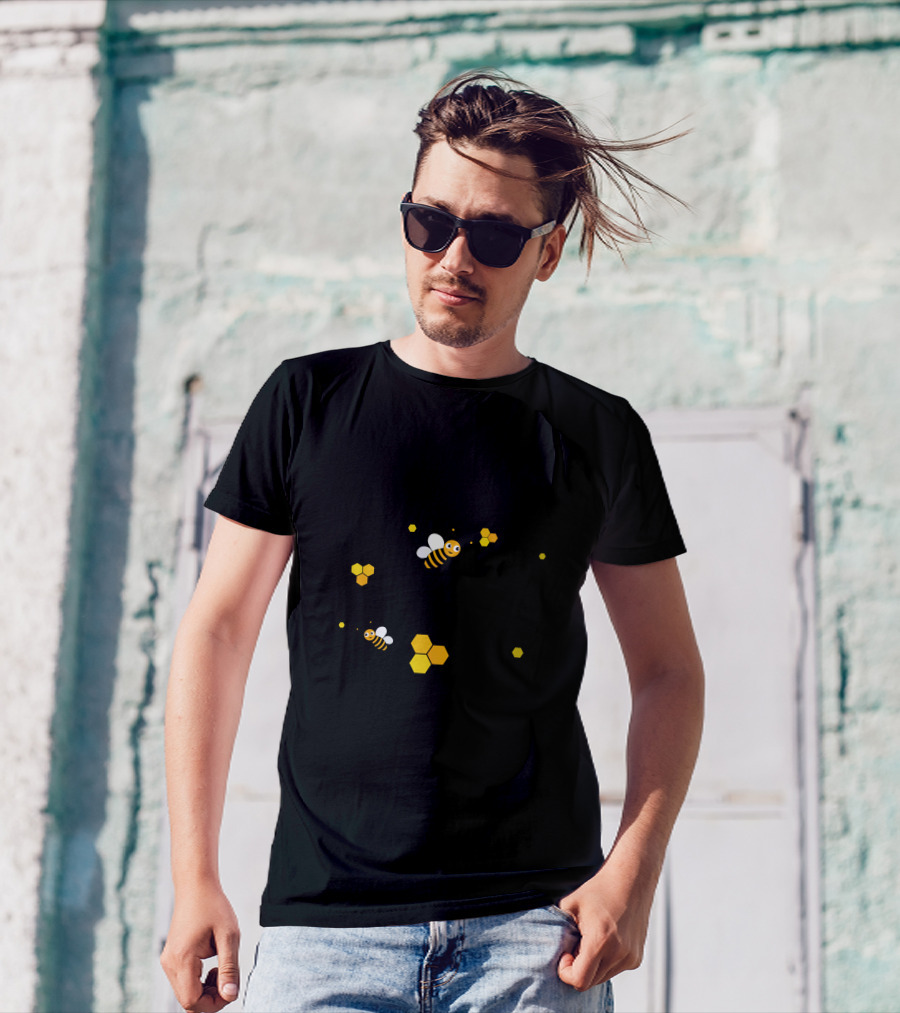 HoneyBee Honeycomb And Bees T-Shirt