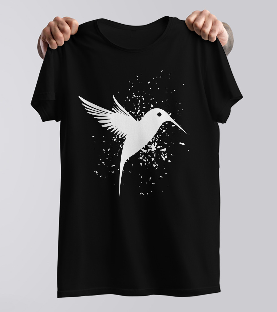 Hummingbird Feeder Splatter Effect T-Shirt