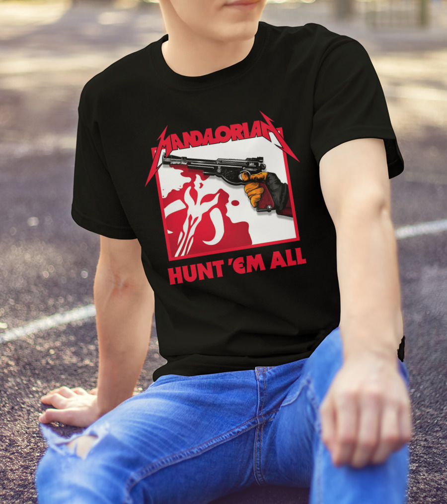 Mandalorian Hunt 'Em All Blaster T-Shirt