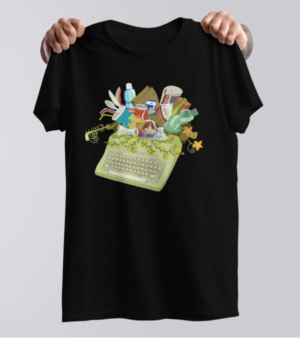 I Write Trashed Keyboard With Snacks And Drinks T-Shirt
