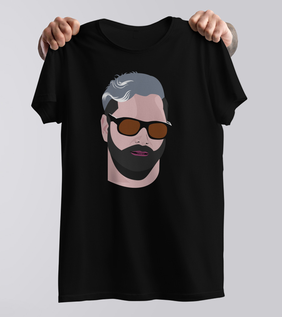 I Vexel Kevin Hearn Face Art Sunglasses Beard T-Shirt