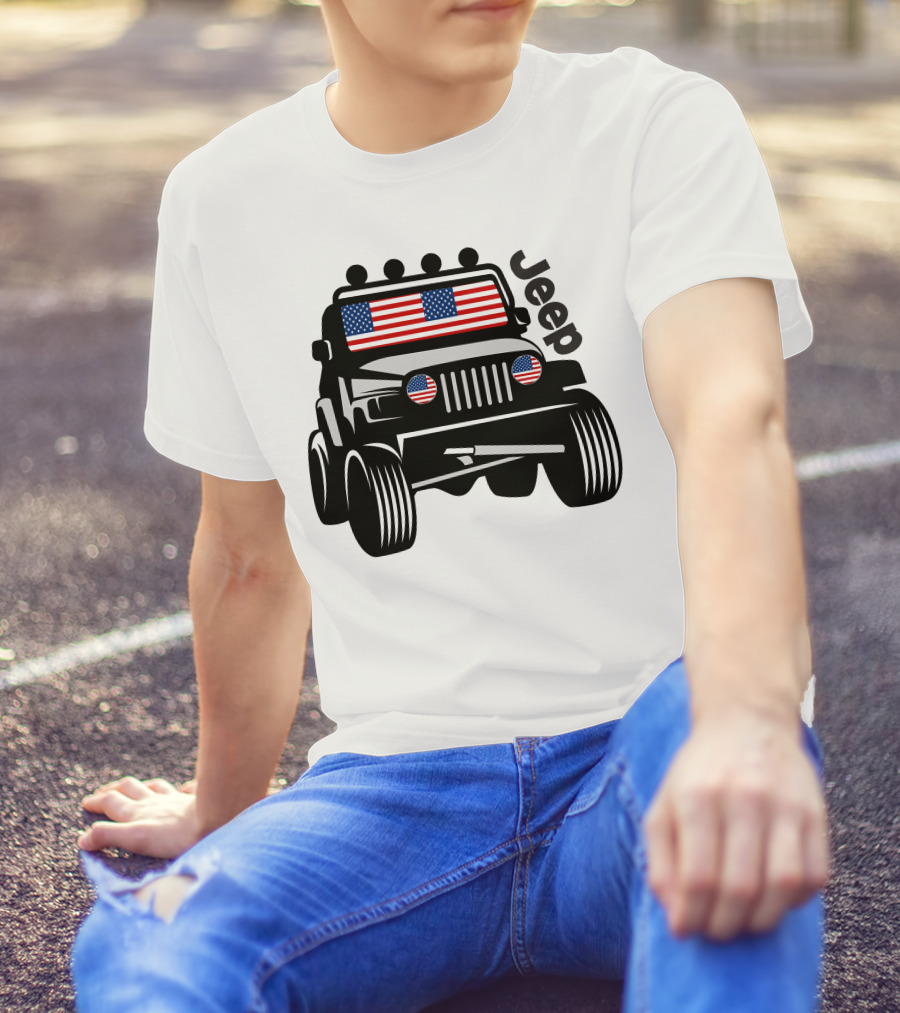 Jeep 4X4 American Flag T-Shirt