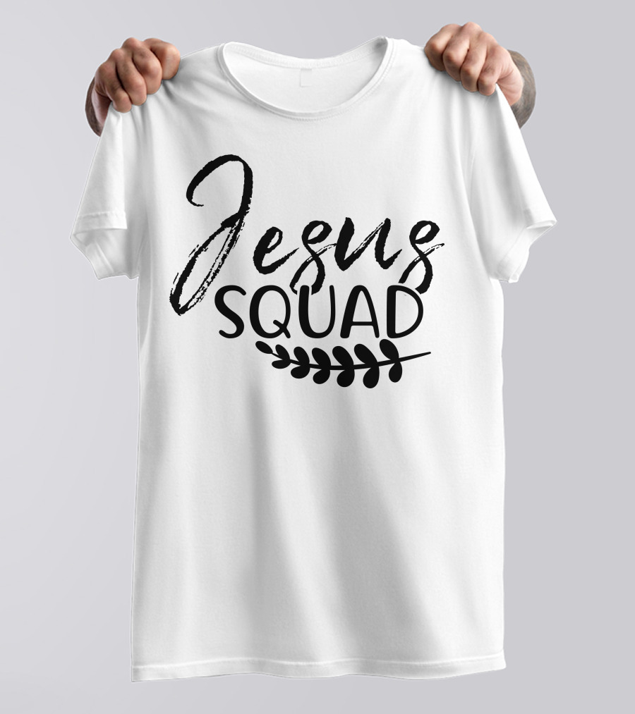 Jesus Squad Faithful Leaf Motif T-Shirt