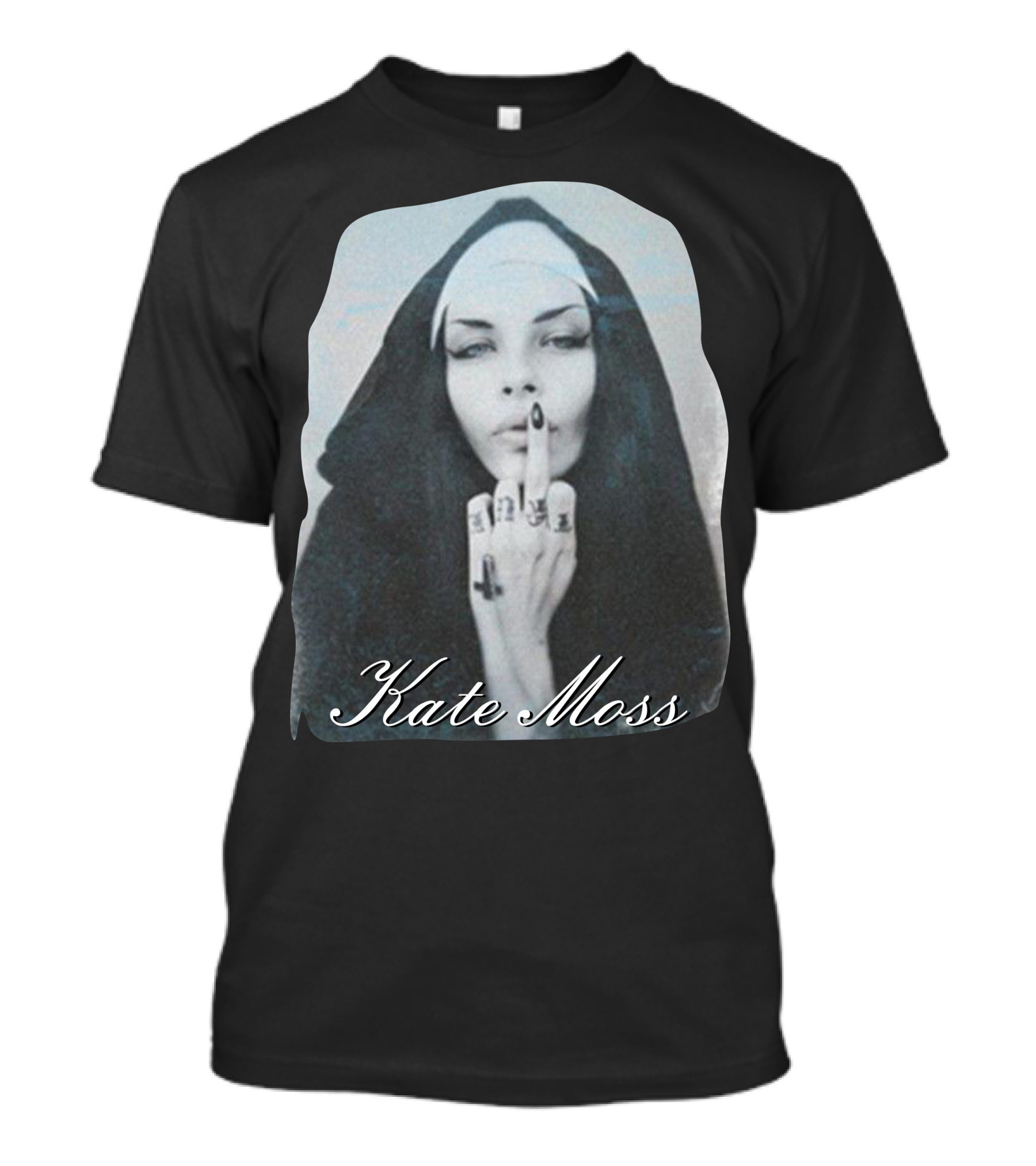 Kate Moss Nun Gesture Iconic T-Shirt