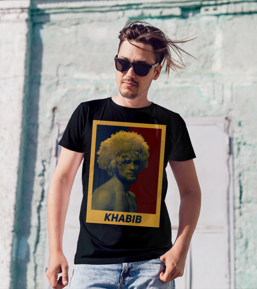 Khabib Papakha Portrait Yellow T-Shirt