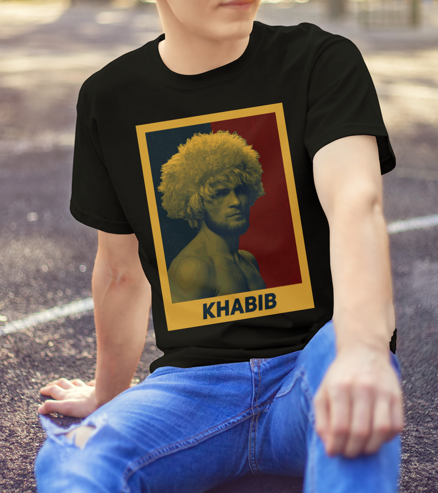 Khabib Papakha Portrait Yellow T-Shirt