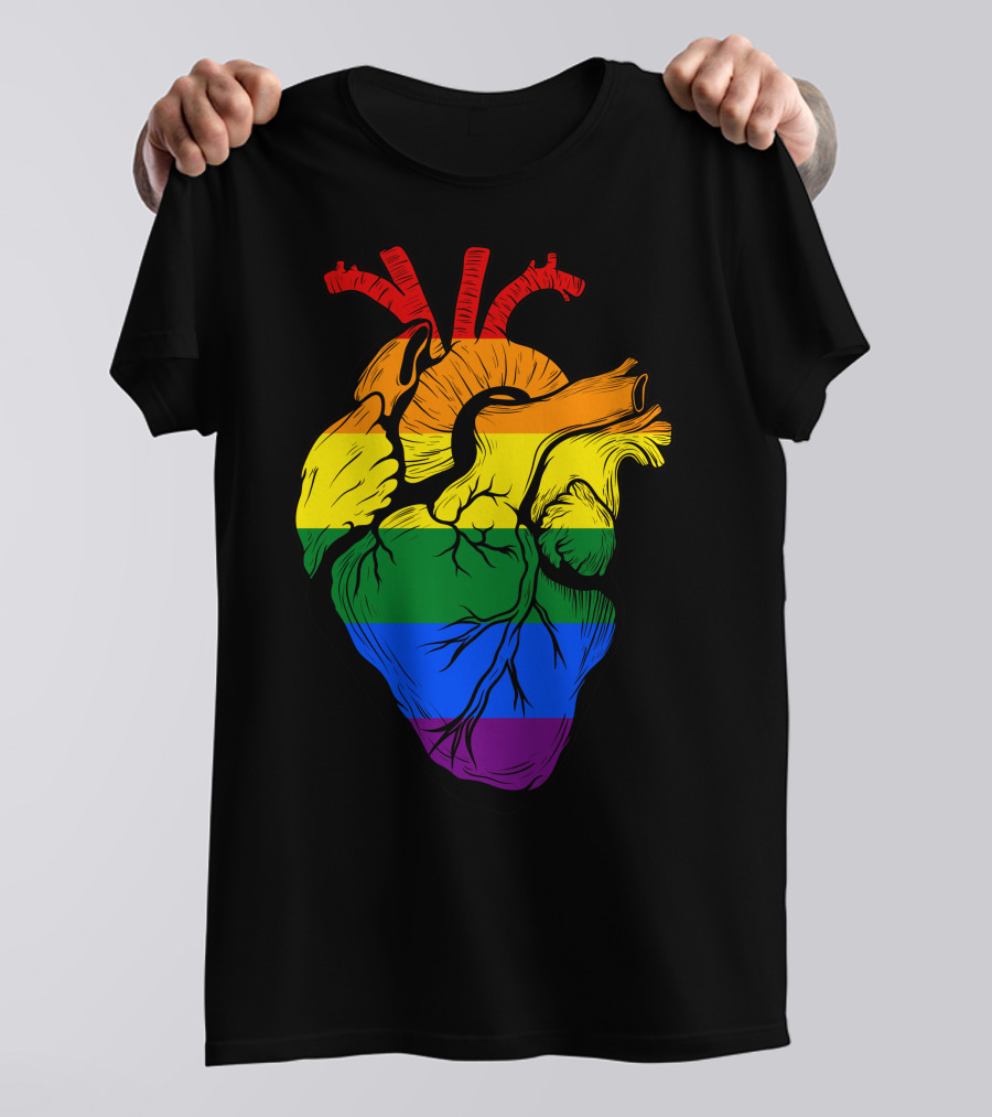 LGBT Rainbow Human Heart Pride T-Shirt