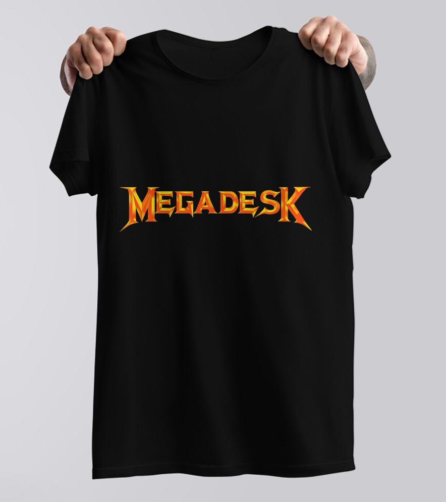 Megadesk Heavy Metal Font T-Shirt