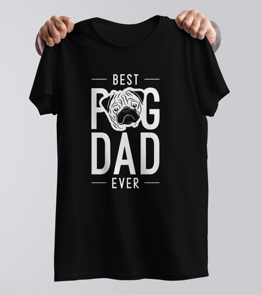 Best Pug Dad Ever Cool Mens T-Shirt