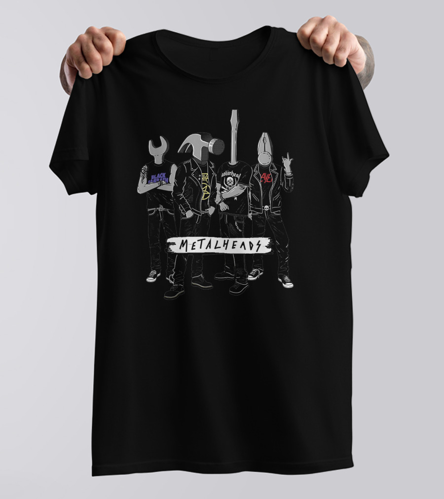 Black Sabbath Slayer Parody Metalheads Tool Band Music Icons T-Shirt